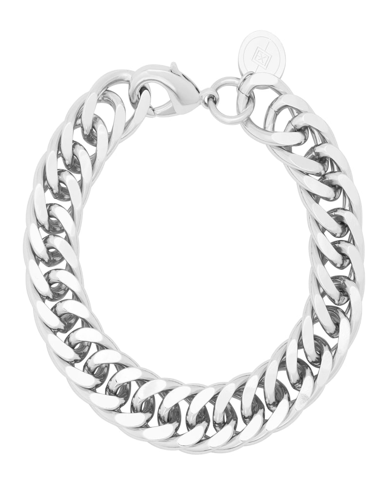 Front of a size 6.5" Arya Bracelet 6.5" Silver in Silver by Eklexic. | dia_product_style_image_id:282629